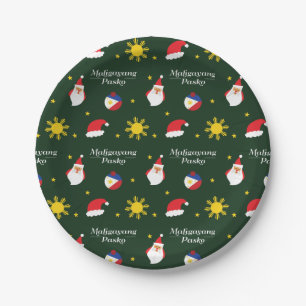 Philippines Filipino Christmas Maligayang Pasko Paper Plate