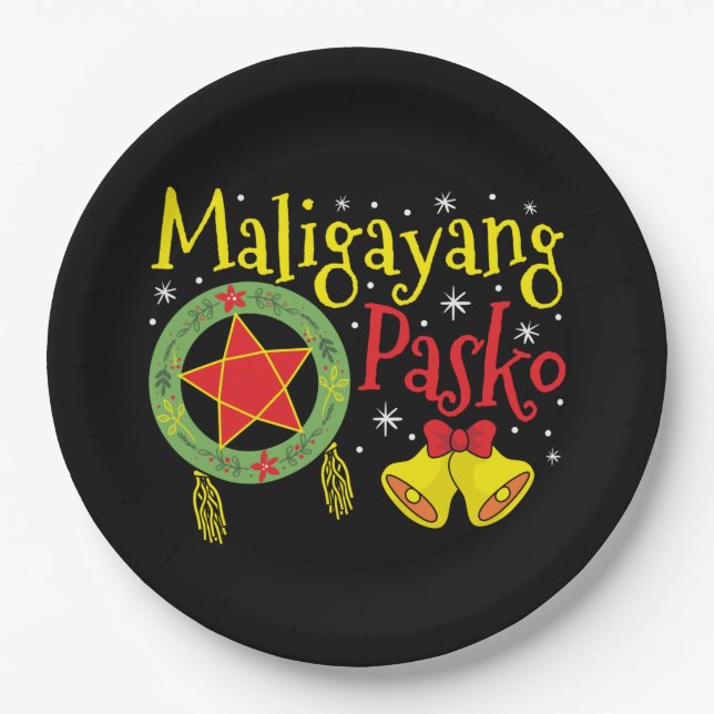 Philippines Filipino Christmas Maligayang Pasko Paper Plate (Front)