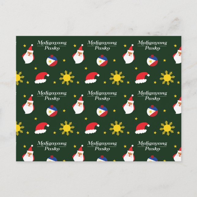 Philippines Filipino Christmas Maligayang Pasko Postcard (Front)
