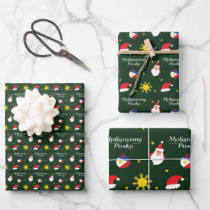 Philippines Filipino Christmas Maligayang Pasko Wrapping Paper Sheet