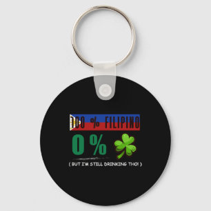 Philippines Filipino Drinking Flag St. Patricks Da Key Ring