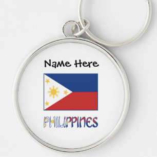 Philippines Filipino Flag Personalised Key Ring