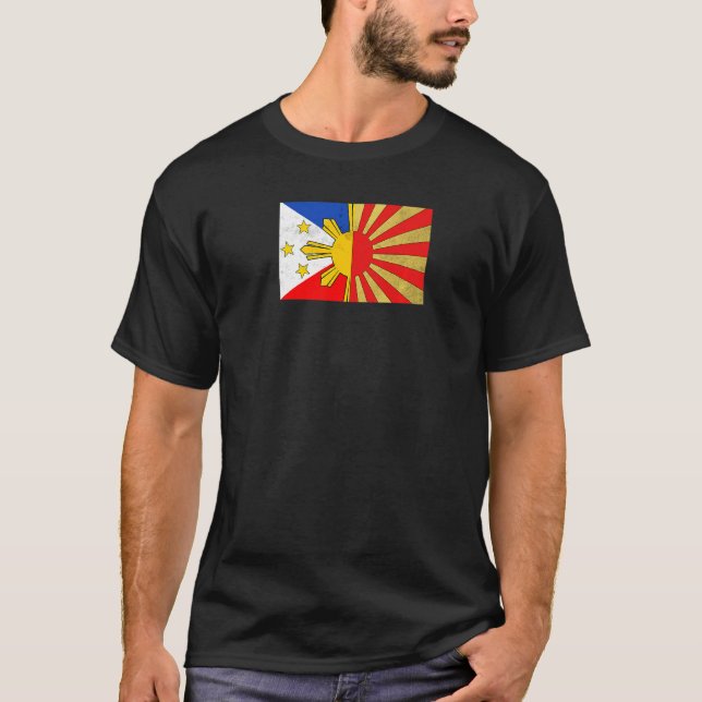 Philippines Filipino Japanese Japan Japino Flag Fr T-Shirt (Front)