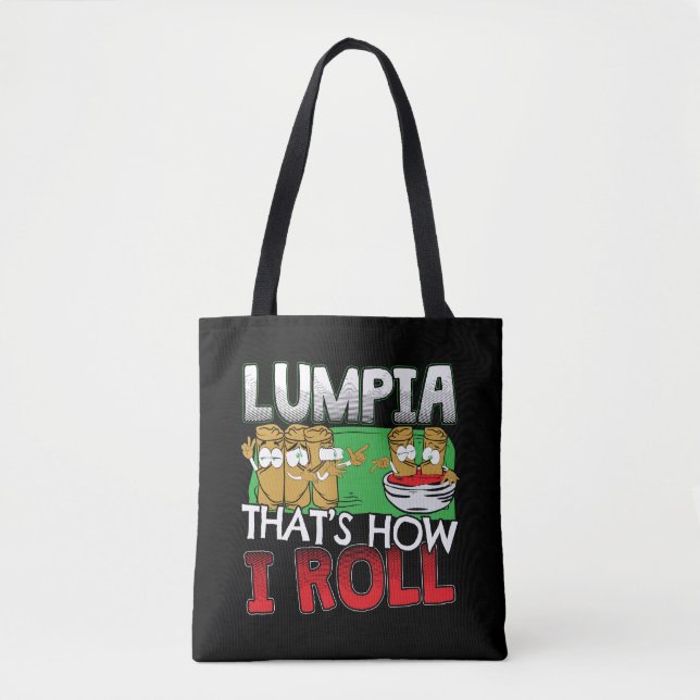 Philippines Filipino Lumpia Food Cartoon Tote Bag (Front)