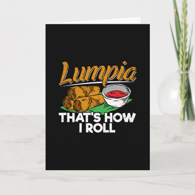 Philippines Filipino Lumpia Food Quote Card (Front)