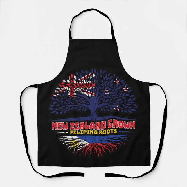 Philippines Filipino New Zealander New Zealand Apron (Front)