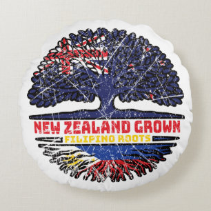 Philippines Filipino New Zealander New Zealand Round Cushion