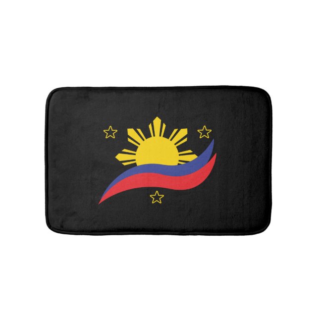 Philippines Filipino Pinoy Flag Bath Mat (Front)