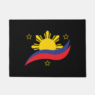 Philippines Filipino Pinoy Flag Doormat
