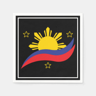 Philippines Filipino Pinoy Flag Napkin