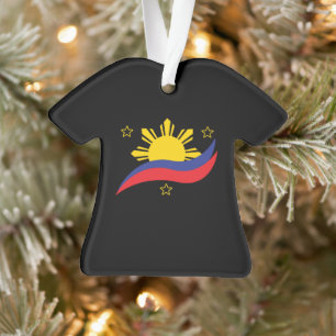 Philippines Filipino Pinoy Flag Ornament