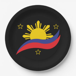 Philippines Filipino Pinoy Flag Paper Plate