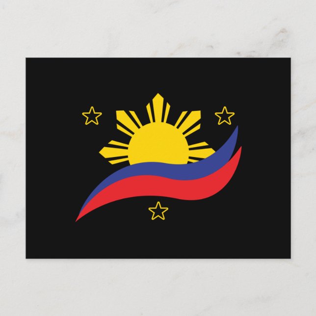 Philippines Filipino Pinoy Flag Postcard (Front)
