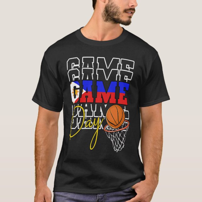 Philippines Filipino Sport Basketball Basket Ball  T-Shirt (Front)