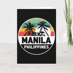 Philippines Filipino Vacation Vintage Souvenir Man Card