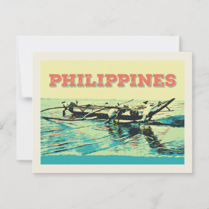 Philippines, fishing scene in Visayas islands Postcard