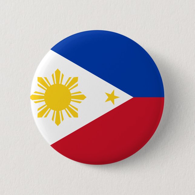 Philippines Flag 6 Cm Round Badge (Front)