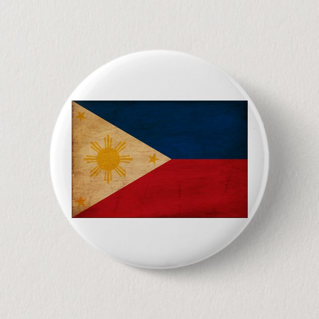 Philippines Flag 6 Cm Round Badge (Front)