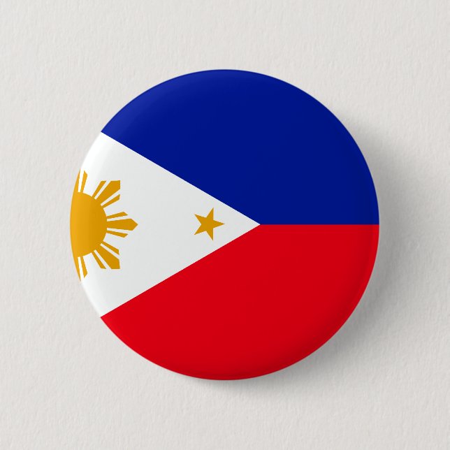 Philippines Flag 6 Cm Round Badge (Front)