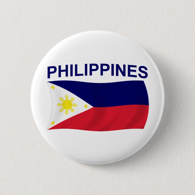Philippines Flag 6 Cm Round Badge (Front)