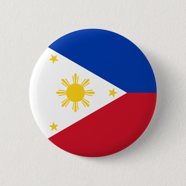 Philippines Flag 6 Cm Round Badge (Front)