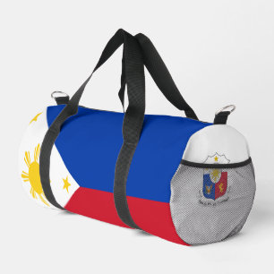 Philippines flag and coat of arms duffle bag