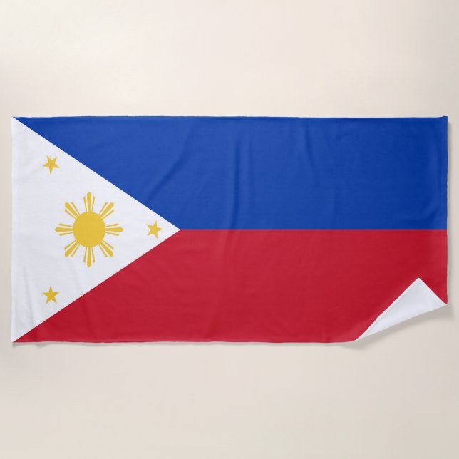 Philippines flag beach towel (Front)