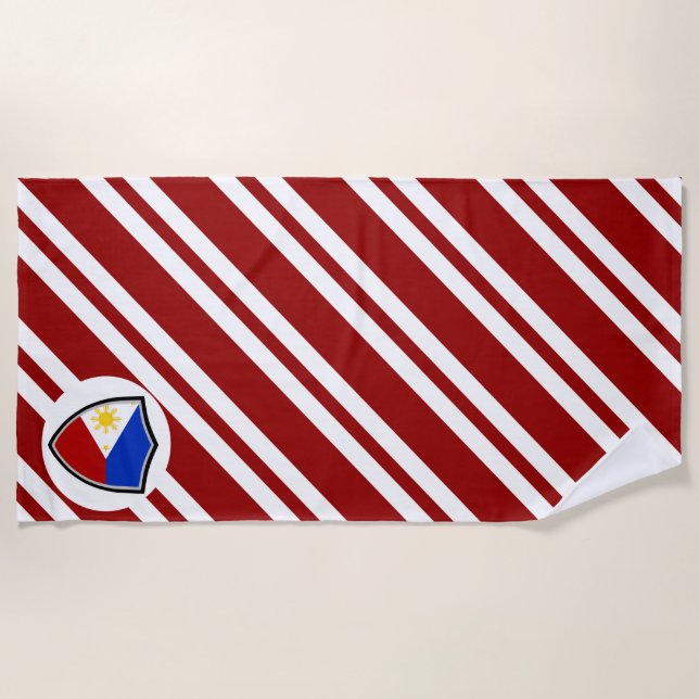 Philippines flag beach towel (Front)