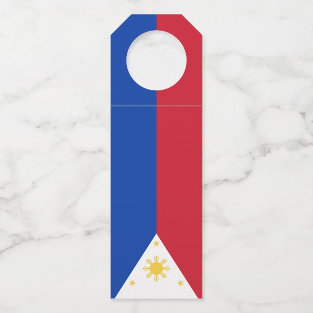 Philippines flag bottle tag (Front)