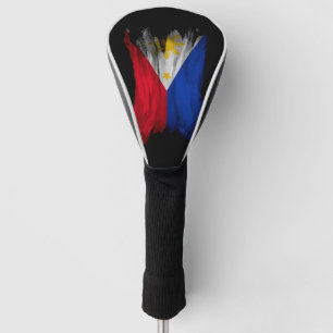 Philippines flag brush stroke, national flag golf head cover