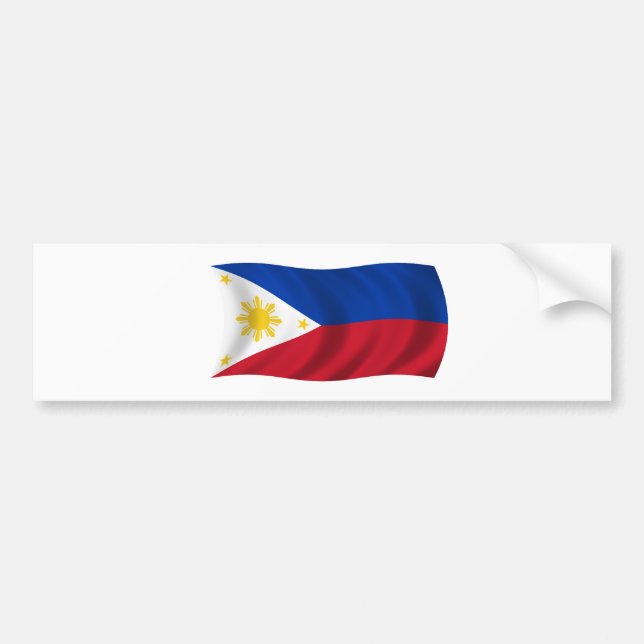 Philippines Flag Bumper Sticker (Front)