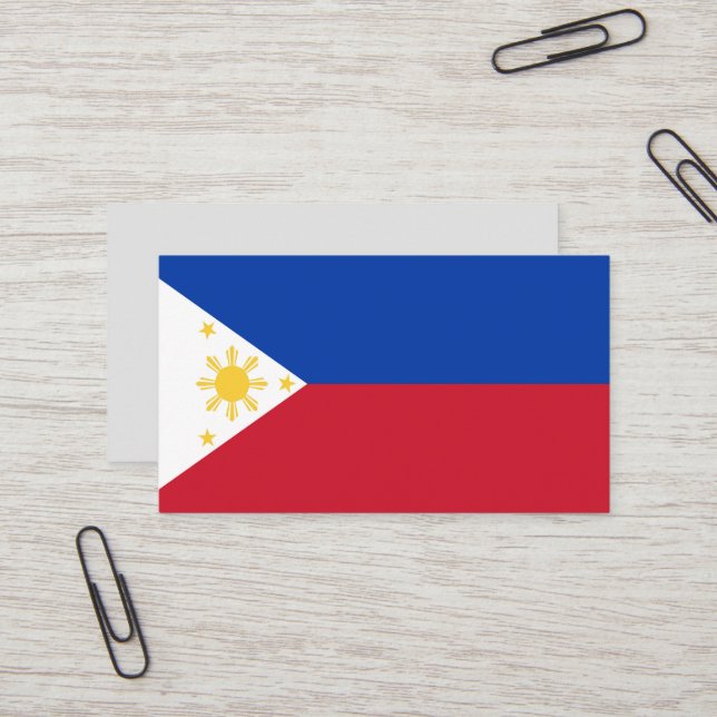 Philippines flag business card (Front/Back In Situ)