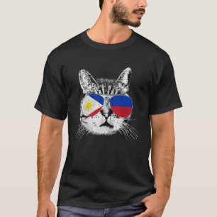 Philippines - Flag Cat Vintage Men Women Graphic C T-Shirt