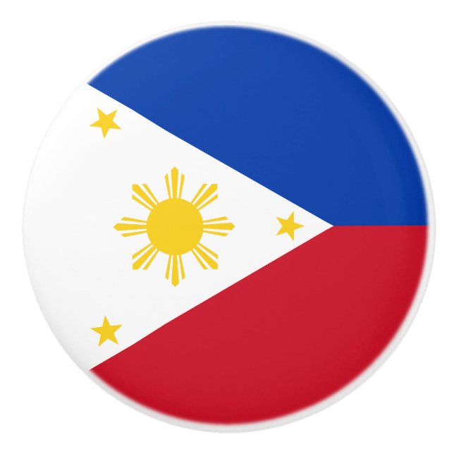 Philippines Flag Ceramic Knob (Front)