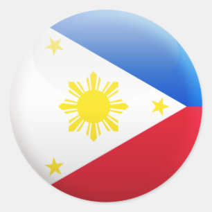 Philippines Flag Classic Round Sticker