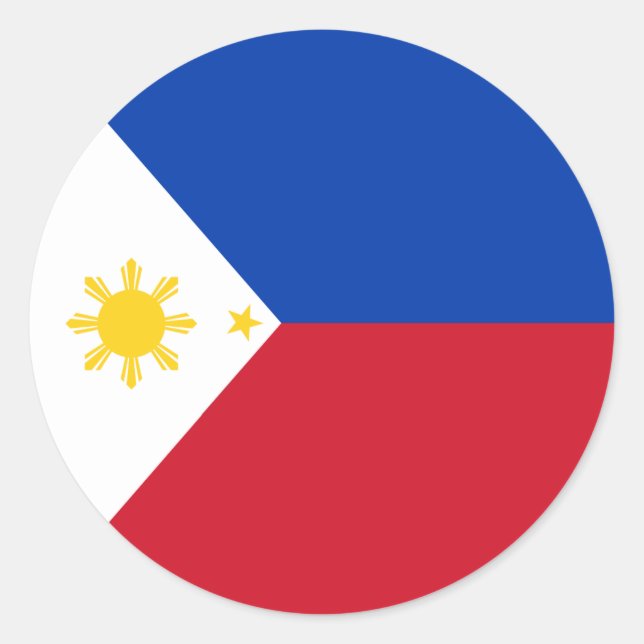 Philippines Flag Classic Round Sticker (Front)