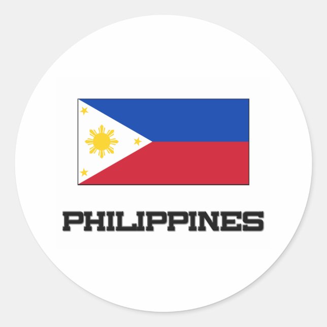 Philippines Flag Classic Round Sticker (Front)