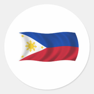 Philippines Flag Classic Round Sticker