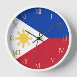 Philippines flag clock