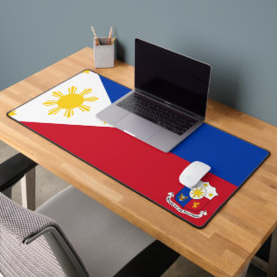 Philippines flag-coat of arms desk mat
