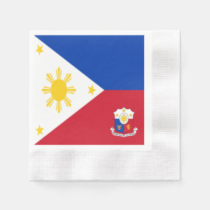 Philippines flag-coat of arms napkin