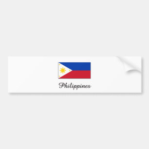 Philippines Flag Design Bumper Sticker