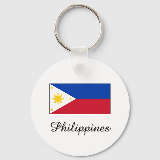 Philippines Flag Design Key Ring (Front)