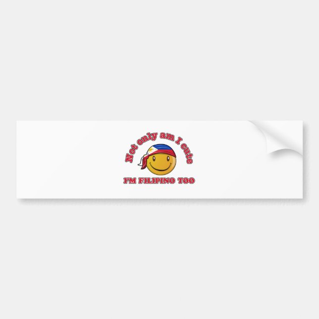 Philippines flag designs bumper sticker (Front)