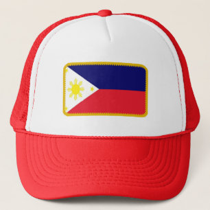 Philippines flag embroidered effect hat