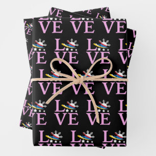 Philippines Flag - Filipina Pink Love Wrapping Paper Sheet