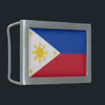 Philippines Flag Filipino Flag Belt Buckle<br><div class="desc">Patriotic flag of Philippines. Official Filipino flag on many high quality Filipino gift ideas. If you are planning a trip to Philippines then this is a cool addition to take along with you on your Filipino trip.</div>