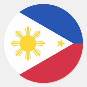 Philippines Flag Filipino Flag Classic Round Sticker