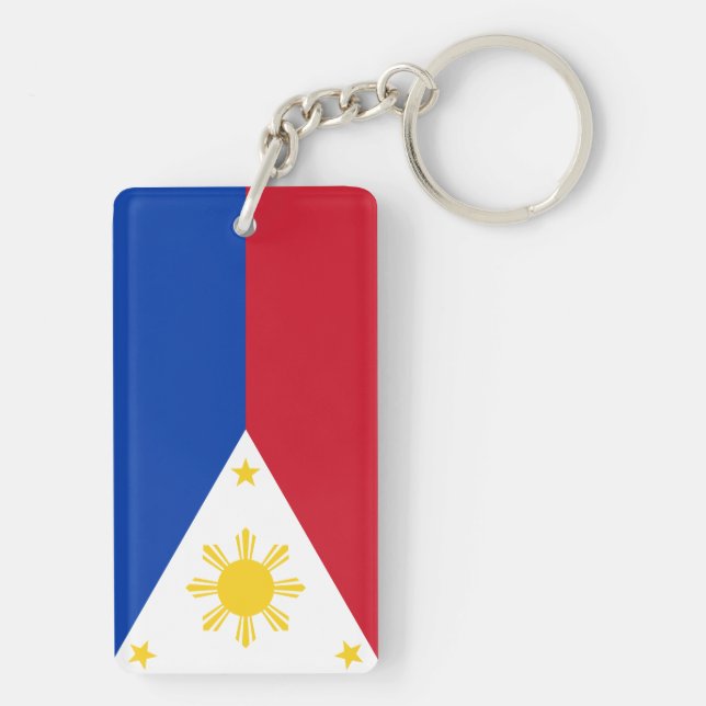 Philippines Flag Filipino Flag Key Ring (Back)