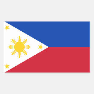 Philippines Flag Filipino Flag Rectangular Sticker